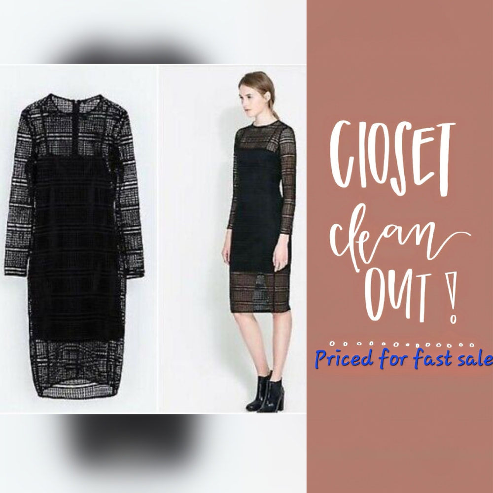 Zara Lattice Midi Dress
